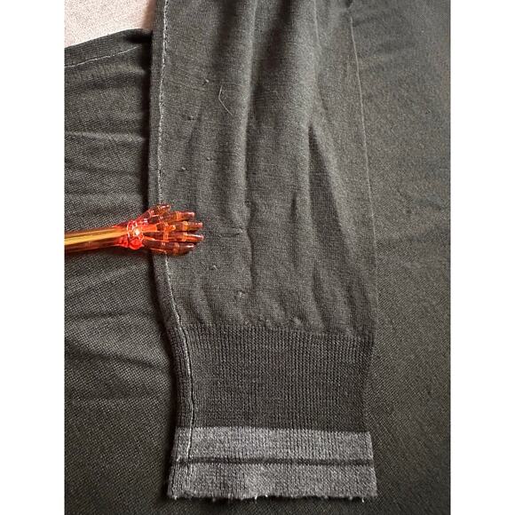 Armani Collezioni Sweater Mens Small S dark green Pullover Knit Lightweight wool - Picture 10 of 16